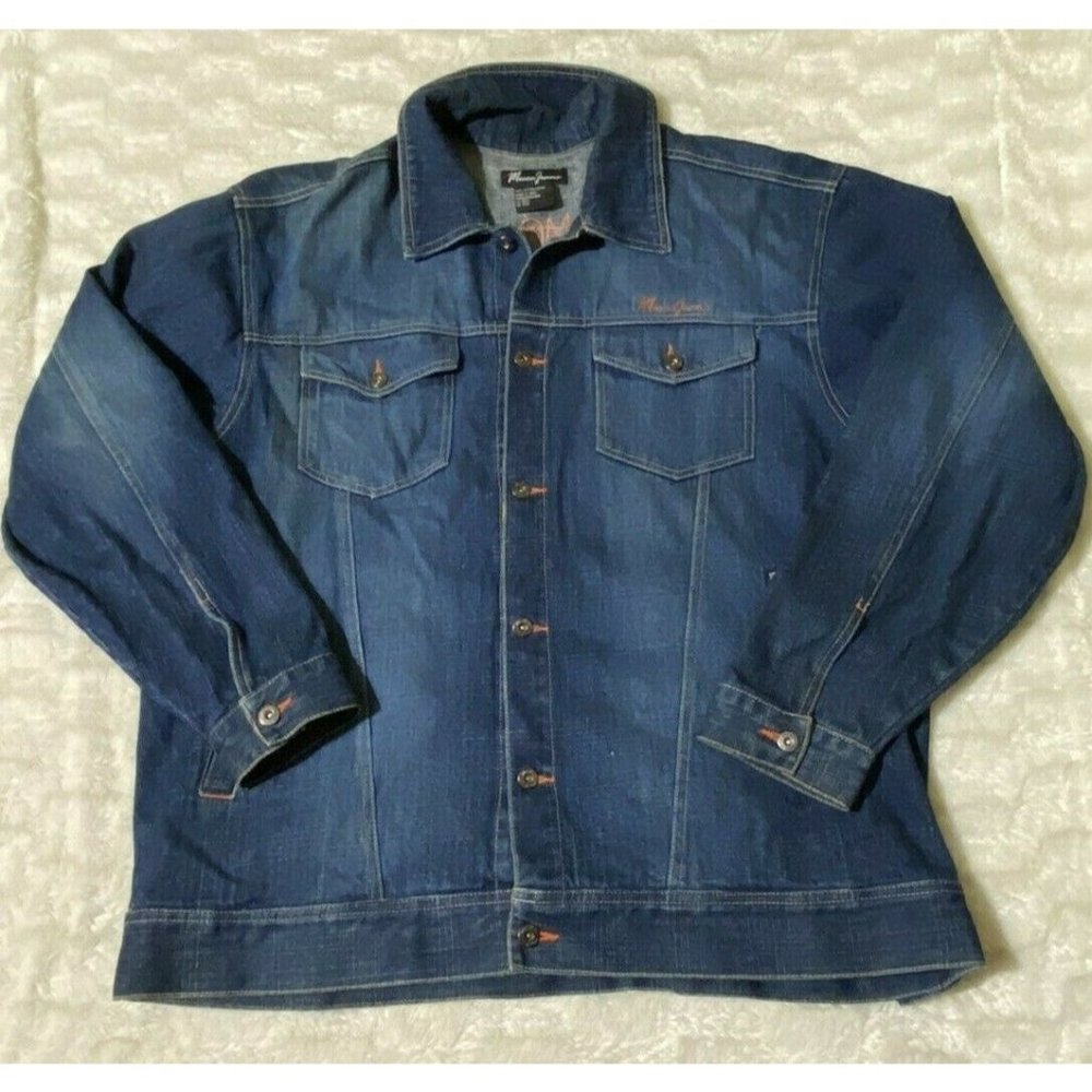 Mecca Jeans Women's Denim Jacket XL Blue Buttons Cotton